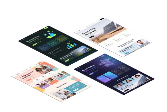 Example campaign landing pages across our sectors